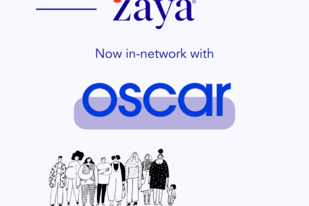 Zaya is Now In-Network with Oscar Health Insurance